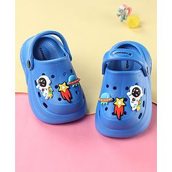 Cute Walk by Babyhug Back Strap Closure Clogs with Spaceship Applique - Blue