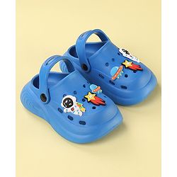Cute Walk by Babyhug Back Strap Closure Clogs with Spaceship Applique - Blue
