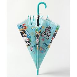 Babyhug Free size Umbrella With Panda Print - Sky Blue