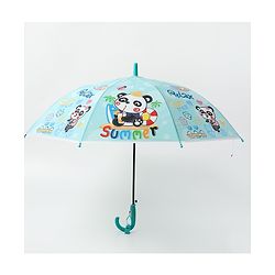Babyhug Free size Umbrella With Panda Print - Sky Blue