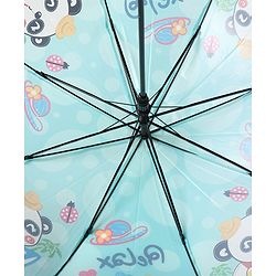 Babyhug Free size Umbrella With Panda Print - Sky Blue