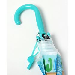 Babyhug Free size Umbrella With Panda Print - Sky Blue