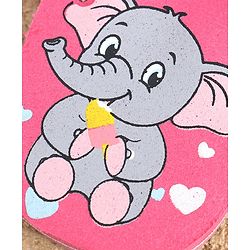 Cute Walk by Babyhug Slip On Flip Flops with Elephant & Heart Print - Pink