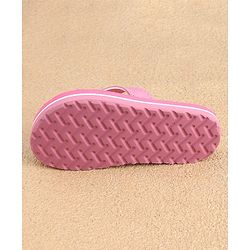 Cute Walk by Babyhug Slip On Flip Flops with Elephant & Heart Print - Pink