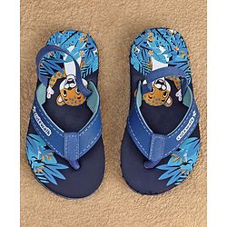 Cute Walk by Babyhug  Flip Flops with Back Strap Animal Print - Blue