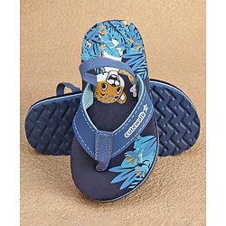 Cute Walk by Babyhug  Flip Flops with Back Strap Animal Print - Blue
