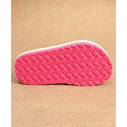 Cute Walk by Babyhug  Flip Flops with Back Strap Heart Print - Pink & White