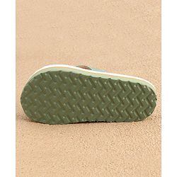Cute Walk by Babyhug Slip On Flip Flops with Frog Print - Green
