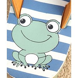Cute Walk by Babyhug Slip On Flip Flops with Frog Print - Green