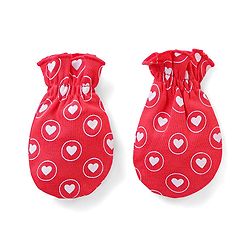 Babyhug 100% Cotton Mittens & Booties Hearts Print - Red