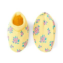 Babyhug 100% Cotton Mittens & Booties Floral Print - Yellow