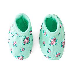 Babyhug 100% Cotton Mittens & Booties Floral Print - Green