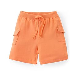 Babyhug Cotton Knit Half Sleeves T-Shirt & Shorts Set With Text Print - Blue & Orange