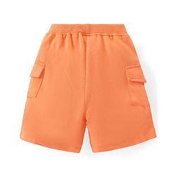 Babyhug Cotton Knit Half Sleeves T-Shirt & Shorts Set With Text Print - Blue & Orange