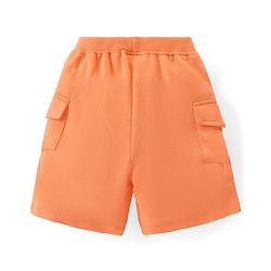 Babyhug Cotton Knit Half Sleeves T-Shirt & Shorts Set With Text Print - Blue & Orange