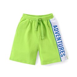 Babyhug Single Jersey Knit Half Sleeves T-Shirt & Shorts With Text Print - Green