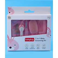 Babyhug Grooming Kit Pink - 7 Pieces - L 19 x B 18.5 x H 2 cm Pink