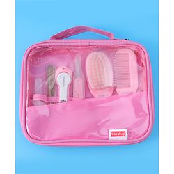 Babyhug Grooming Kit Pink - 7 Pieces - L 19 x B 18.5 x H 2 cm Pink