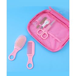 Babyhug Grooming Kit Pink - 7 Pieces - L 19 x B 18.5 x H 2 cm Pink