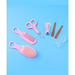 Babyhug Grooming Kit Pink - 7 Pieces - L 19 x B 18.5 x H 2 cm Pink