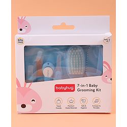 Babyhug Grooming Kit Blue - 7 Pieces - L 19 x B 18.5 x H 2 cm Blue