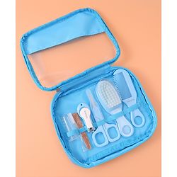 Babyhug Grooming Kit Blue - 7 Pieces - L 19 x B 18.5 x H 2 cm Blue