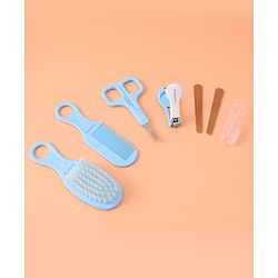Babyhug Grooming Kit Blue - 7 Pieces - L 19 x B 18.5 x H 2 cm Blue