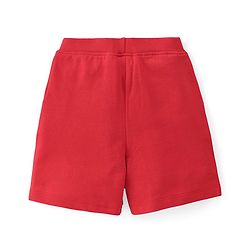 Babyhug Cotton Knit Half Sleeves T-Shirt & Shorts Set With Lion Print - Blue & Red