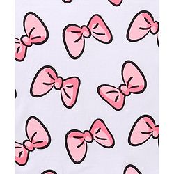 Babyhug Disney Cotton Half Sleeves T-Shirt with Dungaree  Minnie Mouse Print - Multicolour