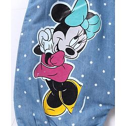 Babyhug Disney Cotton Half Sleeves T-Shirt with Dungaree  Minnie Mouse Print - Multicolour