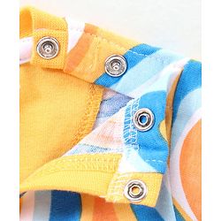 Babyhug Cotton Knit Half Sleeves Text & Marble Printed T-Shirt & Shorts Set - Multicolour