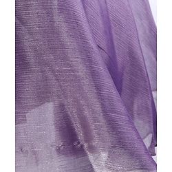 Babyhug Woven One Shoulder Sleeves Fit and Flare Party Gown With Floral Applique- Violet