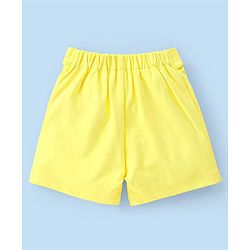 Babyhug Knit Sleeveless Co-Ord Set Solid Color - Yellow
