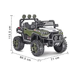 Babyhug RANGER 4X4 Battery Operated Ride On Jeep with Music & LED Lights - Olive Green