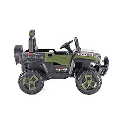 Babyhug RANGER 4X4 Battery Operated Ride On Jeep with Music & LED Lights - Olive Green