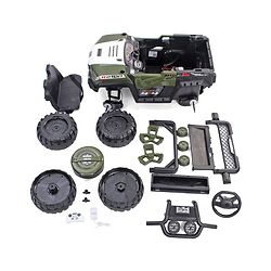 Babyhug RANGER 4X4 Battery Operated Ride On Jeep with Music & LED Lights - Olive Green