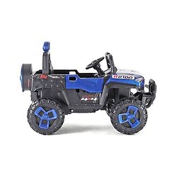 Babyhug RANGER 4X4 Battery Operated Ride On Jeep with Music & LED Lights - Blue| Forward & Reverse Drive| Wide Comfortable Seat| Rechargeable Battery| Remote Control| Pre-loaded Music with USB & AUX| Easy to Assemble| Wide Comfortable Seat| Easy to O