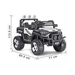 Babyhug RANGER 4X4 Battery Operated Ride On Jeep with Music & LED Lights - Black| Forward & Reverse Drive| Wide Comfortable Seat| Rechargeable Battery| Remote Control| Pre-loaded Music with USB & AUX| Easy to Assemble| Wide Comfortable Seat| Easy to