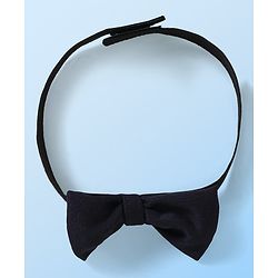 Babyhug Half Sleeves Checks Attached Waist Coat Shirt & Shorts Set with Bow  - White & Black