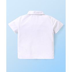 Babyhug Half Sleeves Checks T-Shirts with Shorts Set - Navy Blue