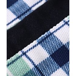 Babyhug Half Sleeves Checks T-Shirts with Shorts Set - Navy Blue