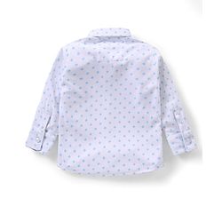 Babyhug Knit Full Sleeves Printed Party Shirt & Trousers with Cap Bow & Suspender - Light Blue