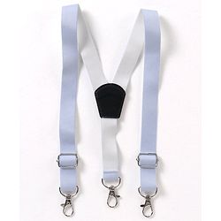 Babyhug Knit Full Sleeves Printed Party Shirt & Trousers with Cap Bow & Suspender - Navy Blue & Grey