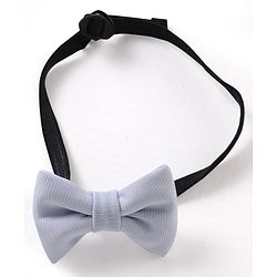 Babyhug Knit Full Sleeves Printed Party Shirt & Trousers with Cap Bow & Suspender - Navy Blue & Grey