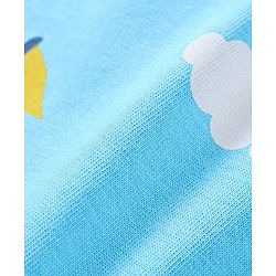 Babyhug Single Jersey Knit Half Sleeves T-Shirt & Shorts Set Ship Print - Blue