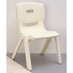 Babyhug Strong and Durable  Plastic School Study Chair Medium Size - White