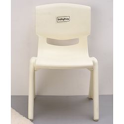 Babyhug Strong and Durable  Plastic School Study Chair Medium Size - White