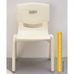 Babyhug Strong and Durable  Plastic School Study Chair Medium Size - White