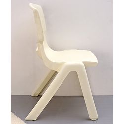 Babyhug Strong and Durable  Plastic School Study Chair Medium Size - White