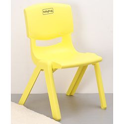 Strong and Durable  Plastic School Study Chair Medium Size -  Lemon Yellow